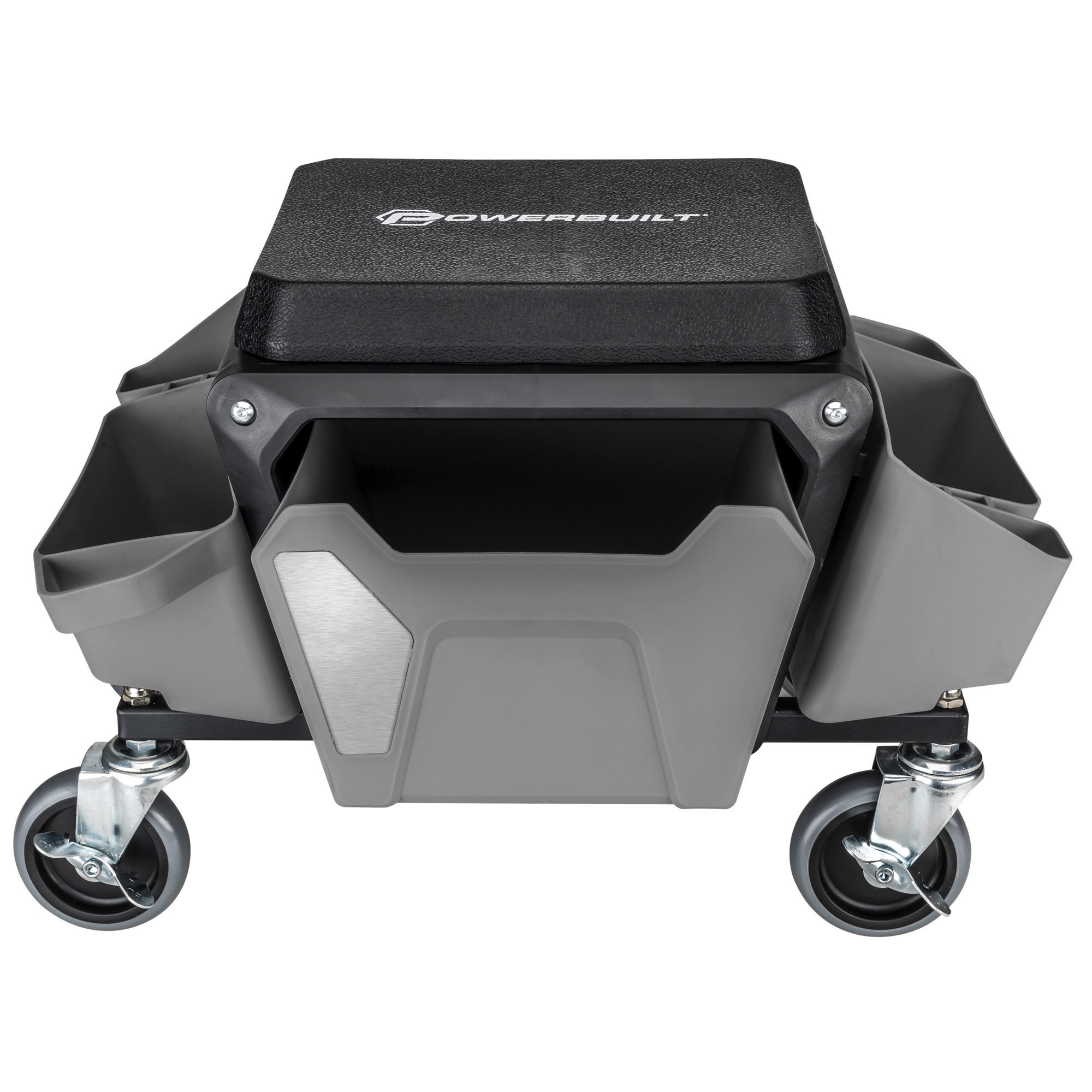 Powerbuilt, Rolling Utility Seat with Side Trays and Drawer, Model # 941881ECE